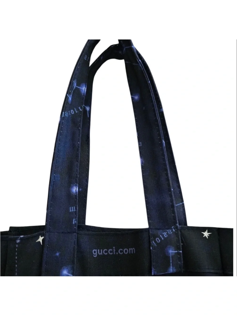 Gucci Navy Constellation Print Messenger Tote